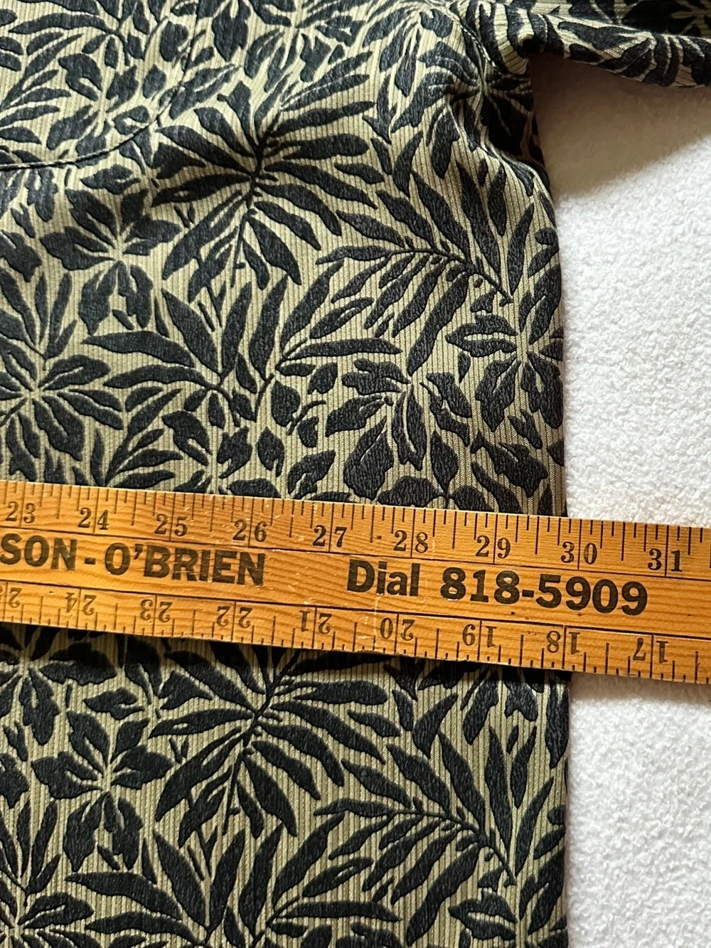 Tommy Bahama Olive Green Botanical Print Short Sleeve XXL